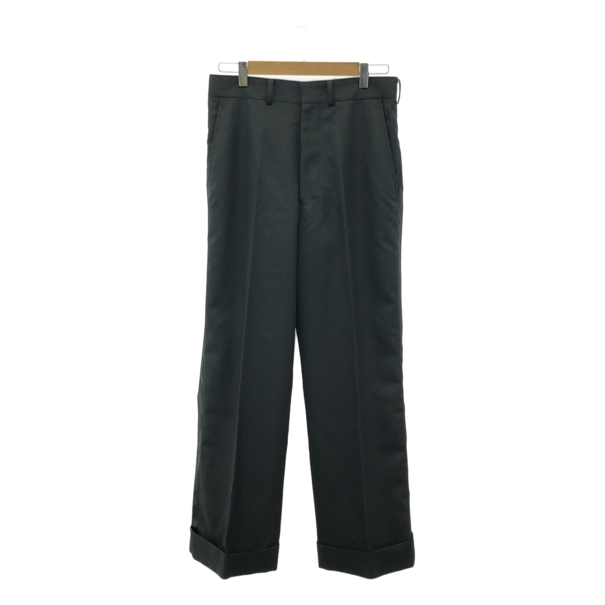 【美品】  JUNYA WATANABE / ジュンヤワタナベ | 2022AW | ウール サイドライン ロールアップ パンツ | S | ブラック | レディース