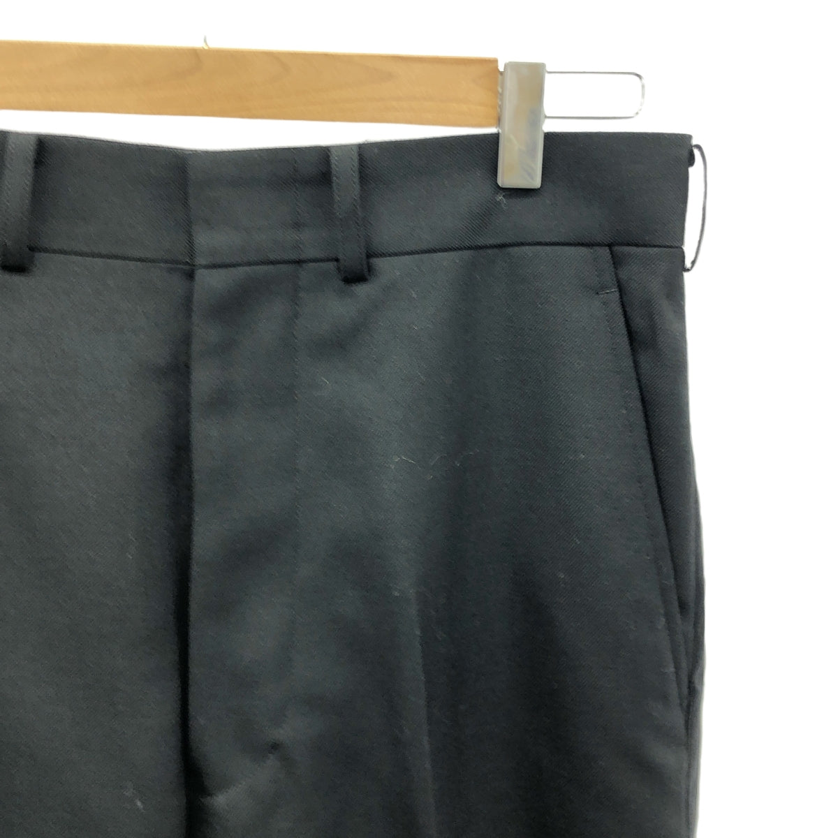 【美品】  JUNYA WATANABE / ジュンヤワタナベ | 2022AW | ウール サイドライン ロールアップ パンツ | S | ブラック | レディース