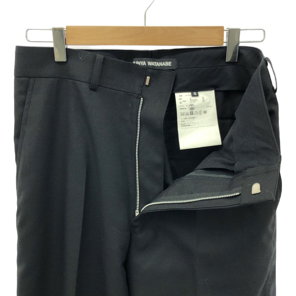 【美品】  JUNYA WATANABE / ジュンヤワタナベ | 2022AW | ウール サイドライン ロールアップ パンツ | S | ブラック | レディース