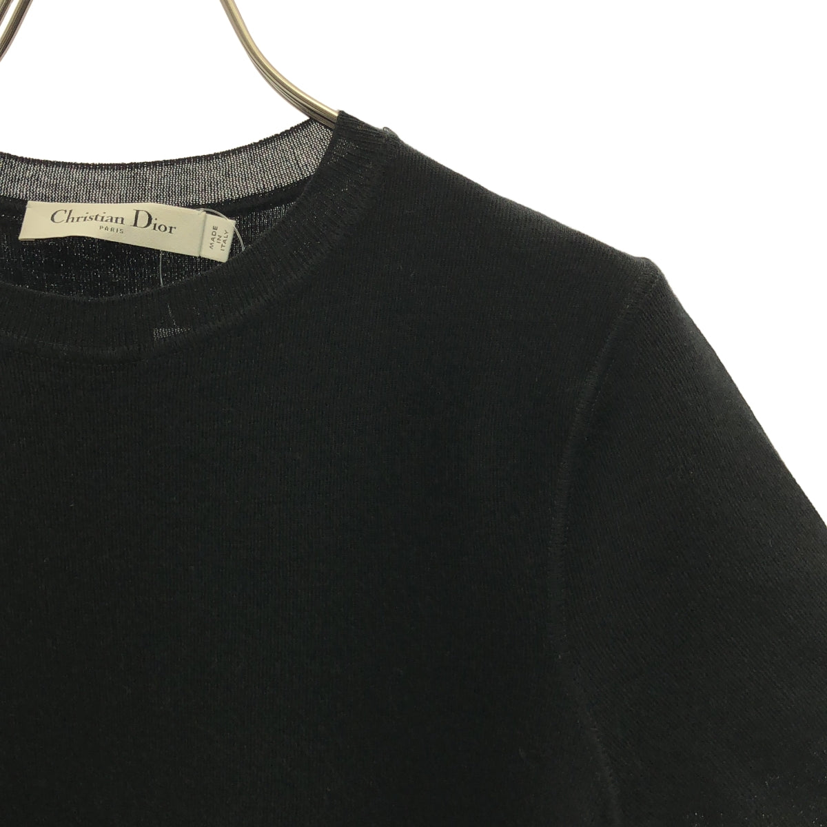 Christian Dior / 迪奧 | BEE 100% 喀什米爾羊絨圓領短袖針織衫 | 36 | 女士