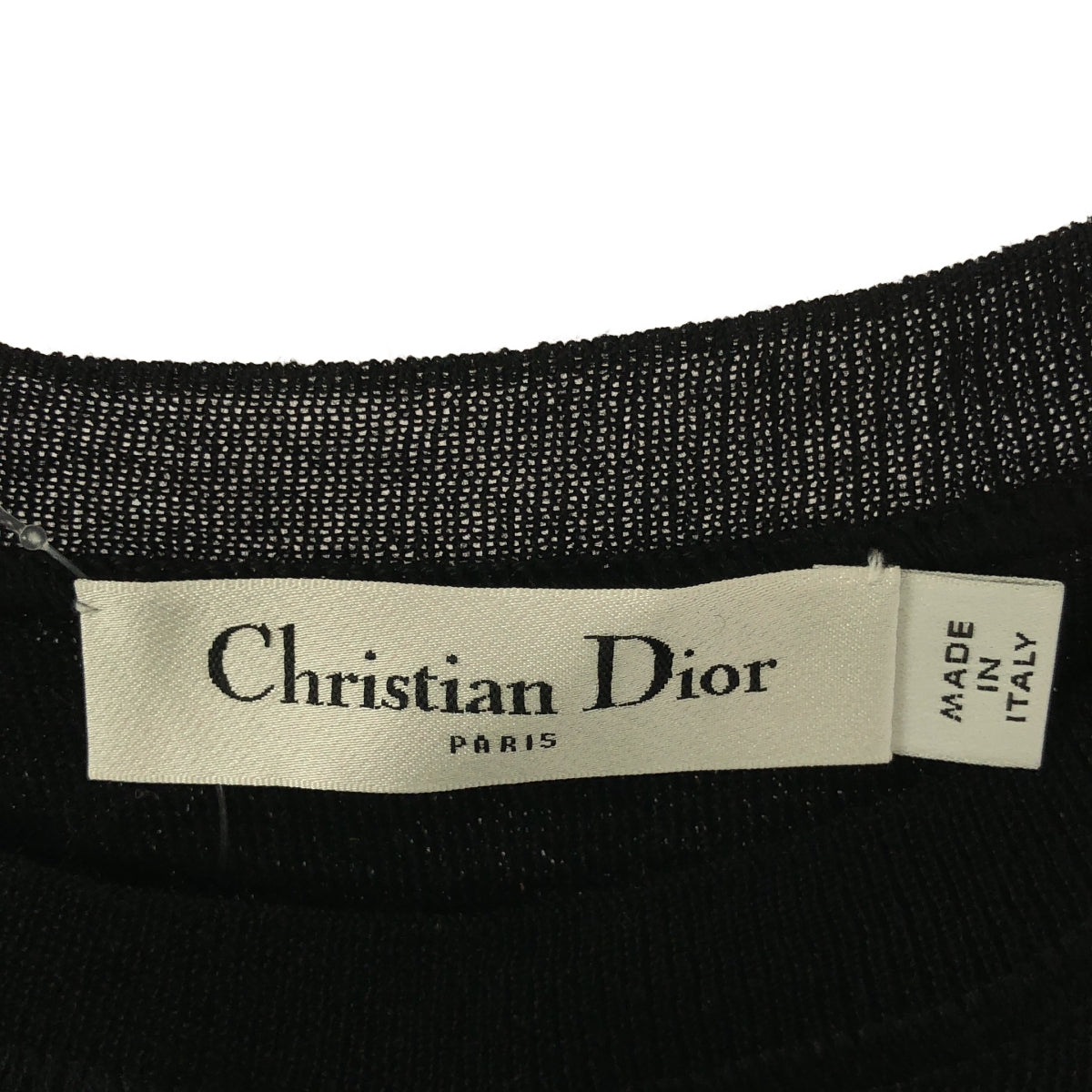 Christian Dior / 迪奧 | BEE 100% 喀什米爾羊絨圓領短袖針織衫 | 36 | 女士