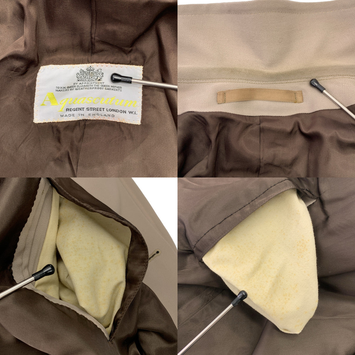 AQUASCUTUM | 1970 年代 | 復古防水純精紡 | 復古前開襟風衣 | 全襯裡 | 尺寸 40 | 男款