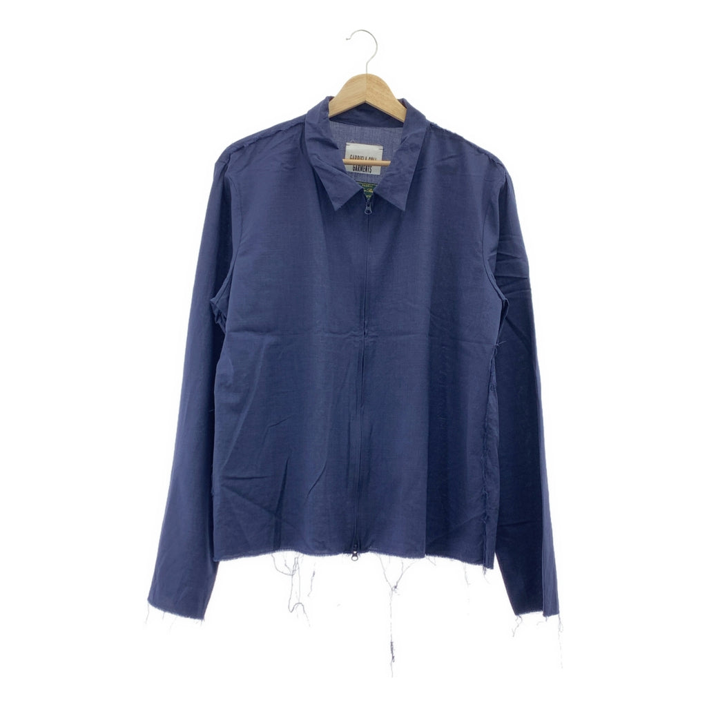 GABRIELA COLL GARMENTS / 가브리엘라 콜 가멘츠 | 2024SS | No.273 Loro Piana Zip Shirt 로로피아나 지퍼 셔츠 | 2 | 네이비 |
