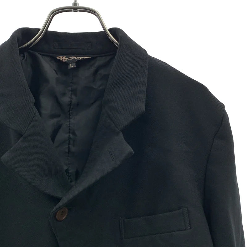 BLACK COMME des GARCONS / ブラックコムデギャルソン | 2025SS | カットオフ ポリ縮絨 テーラードジャケット | L | メンズ