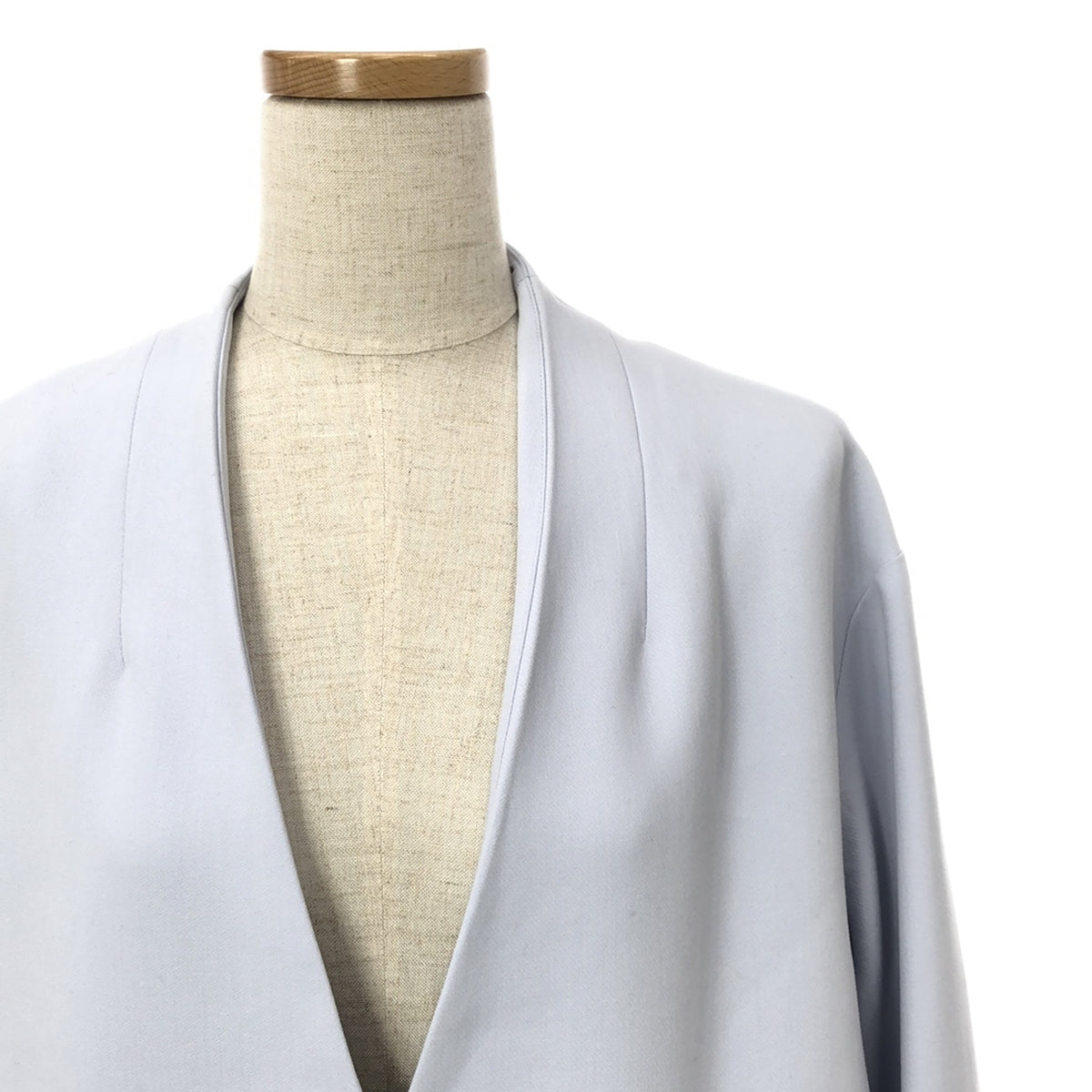 BEAUTY &amp; YOUTH / 뷰티 앤 유스 | 더블 크로스 컬러리스 코트 | S | 라이트 블루 | 여성