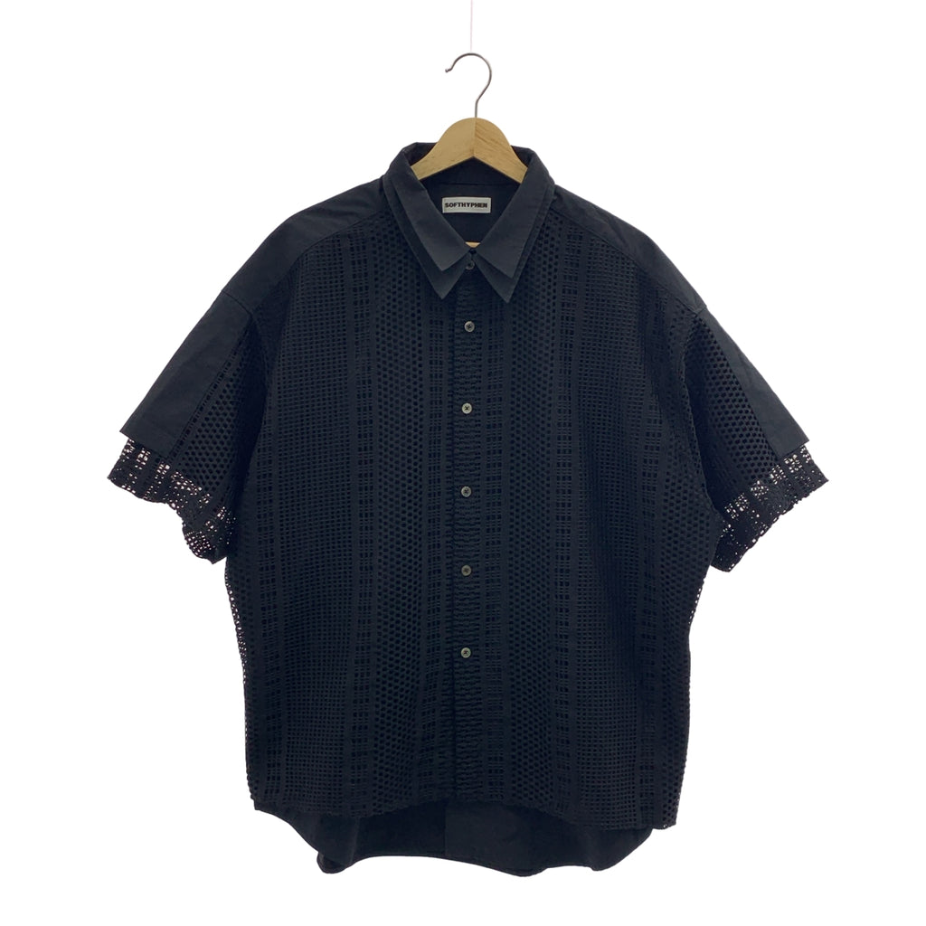 SOFTHYPHEN | 網眼對接多層領短袖襯衫 | 尺寸 02 | 男款