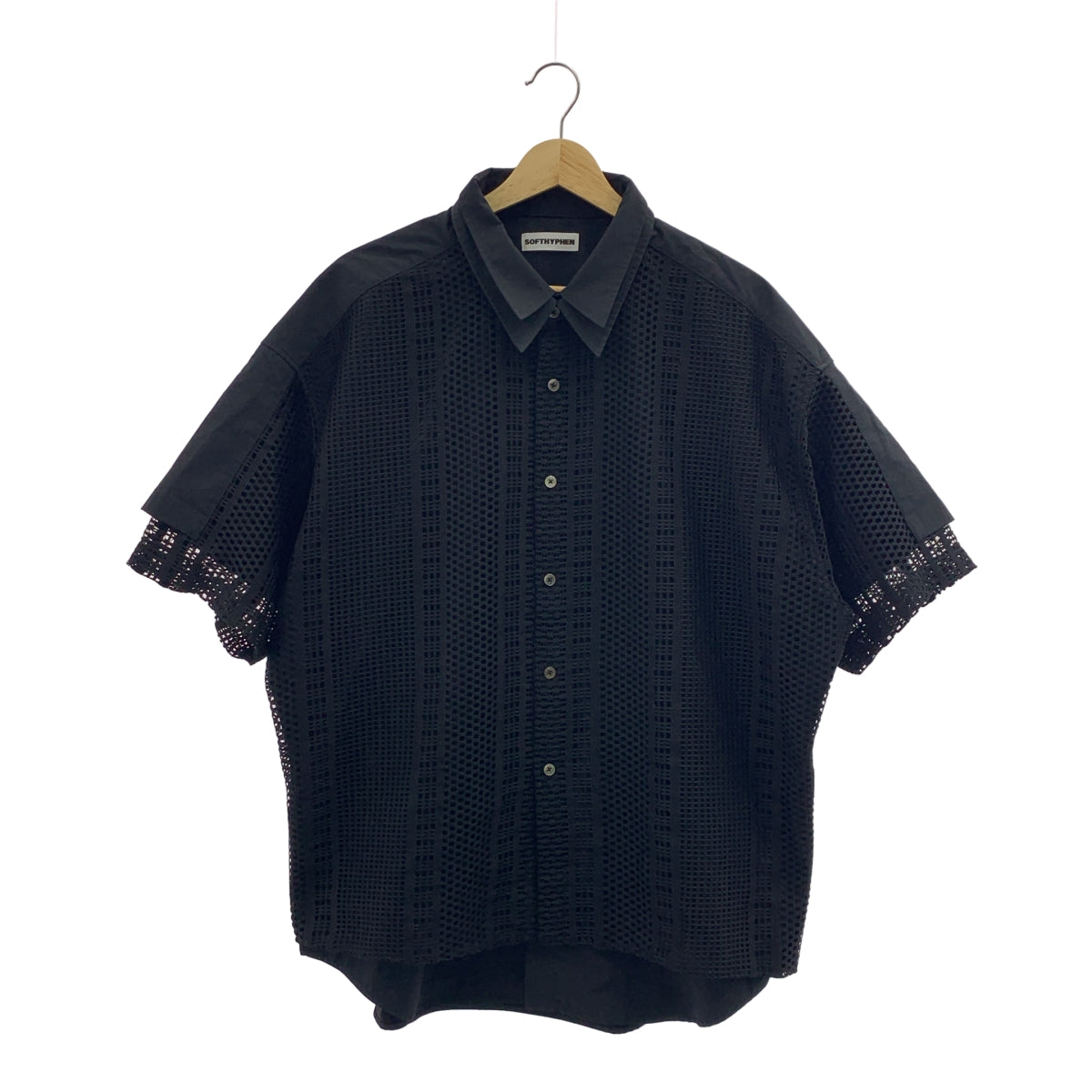 SOFTHYPHEN | 網眼對接多層領短袖襯衫 | 尺寸 02 | 男款