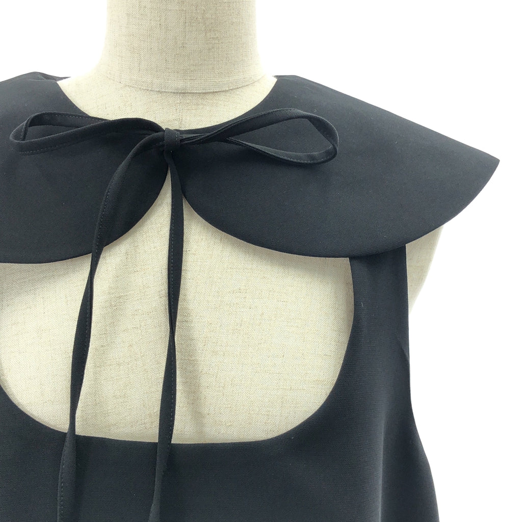 【美品】  ENFOLD / エンフォルド | ROUND－COLLAR VEST ラウンドカラー ベスト | 38 | ブラック | レディース