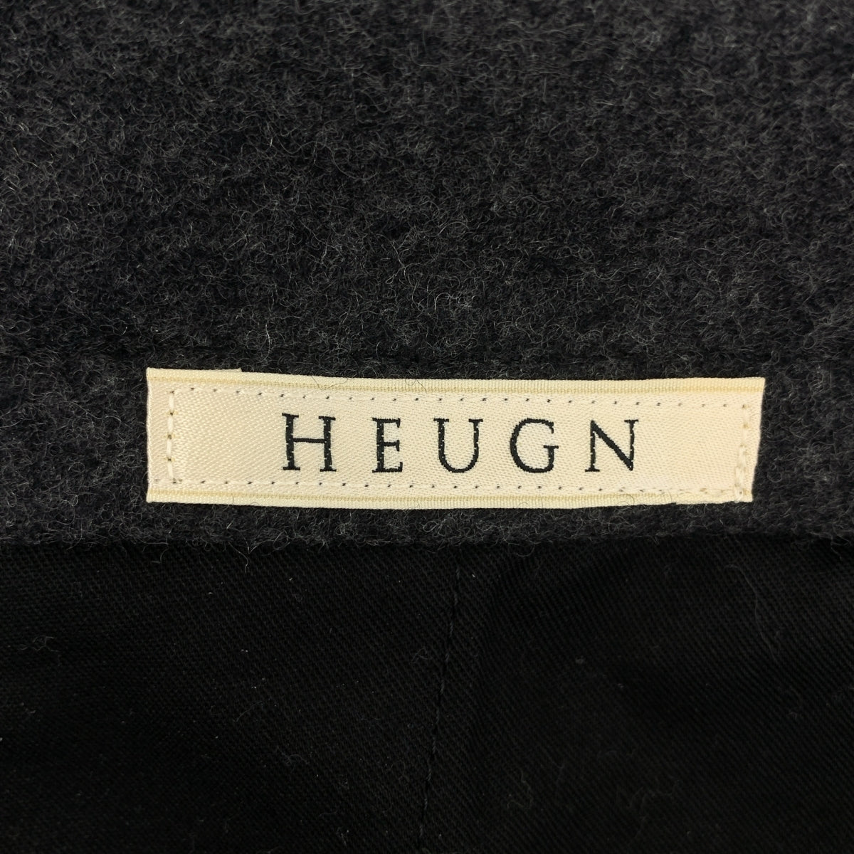 HEUGN / 유겐 | 2022AW | Freddie 울 플란넬 2 임플리트 테이퍼드 팬츠 | 2 | 차콜 그레이 | 남성