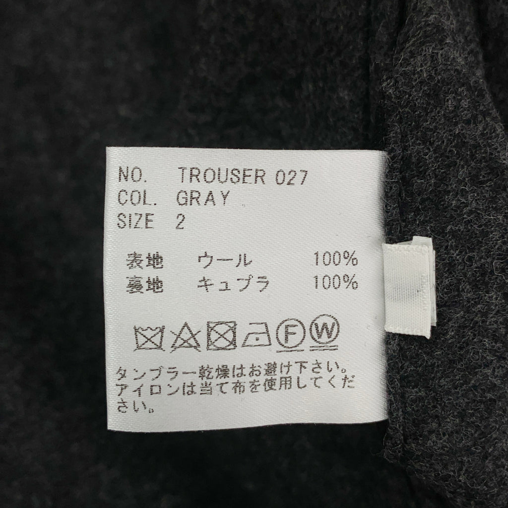 HEUGN / ユーゲン | 2022AW | Freddie ウールフランネル2インプリーツテーパードパンツ | 2 | チャコールグレー | メンズ