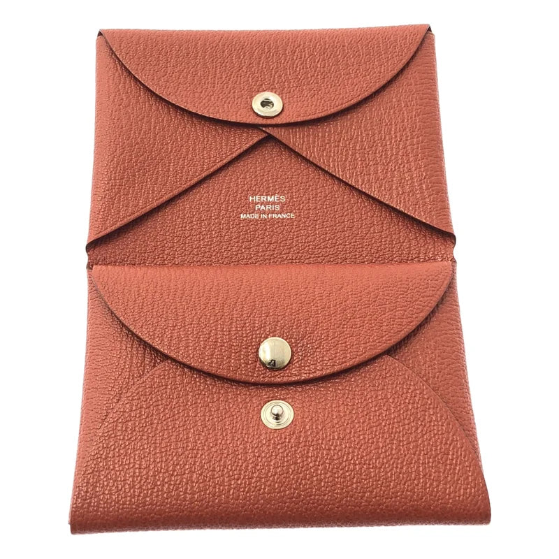 HERMES / エルメス | カルヴィ デュオ ヴォーエプソン レザー コインケース 財布 |