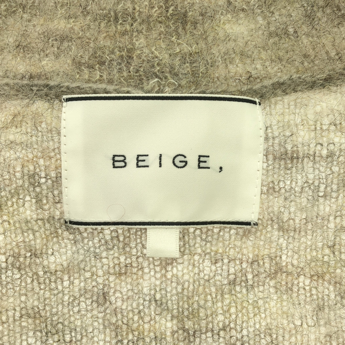 【미품】 BEIGE, / 베이지 | 모헤어 혼합 V 넥 니트 | 4 | 그레이지 | 여성