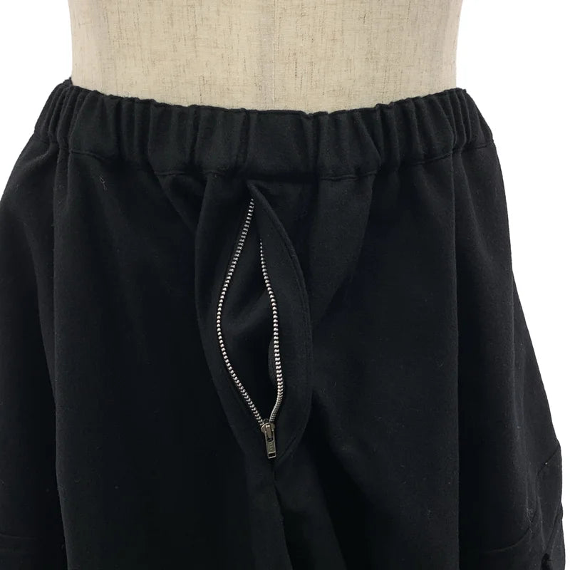 BLACK COMME des GARCONS / ブラックコムデギャルソン | 2025AW | ウール 変形 ドローストリング カーゴ ワイドパンツ | M | メンズ