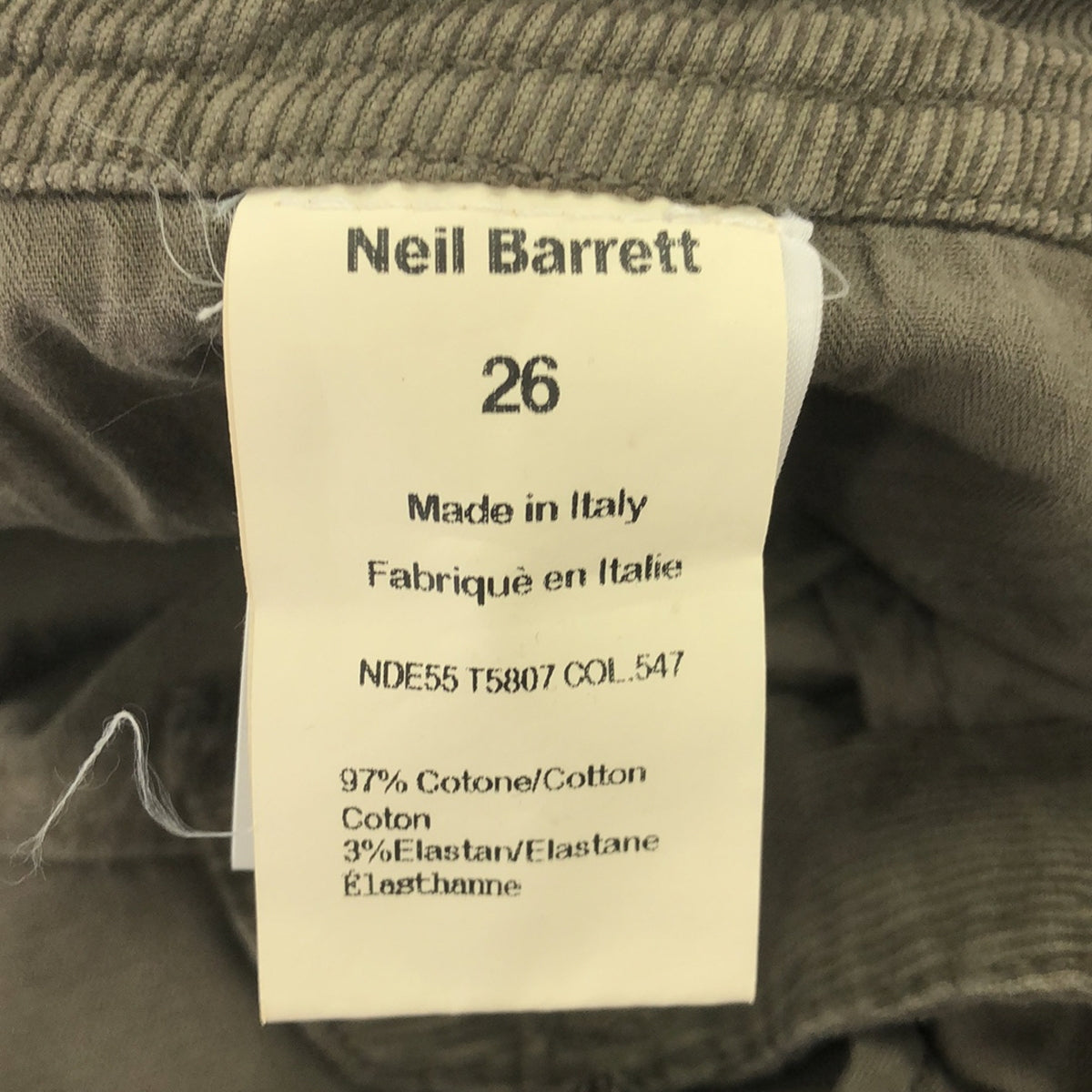 Neil Barrett / ニールバレット | SKINNY FIT コーデュロイパンツ | 26 | グレー | レディース
