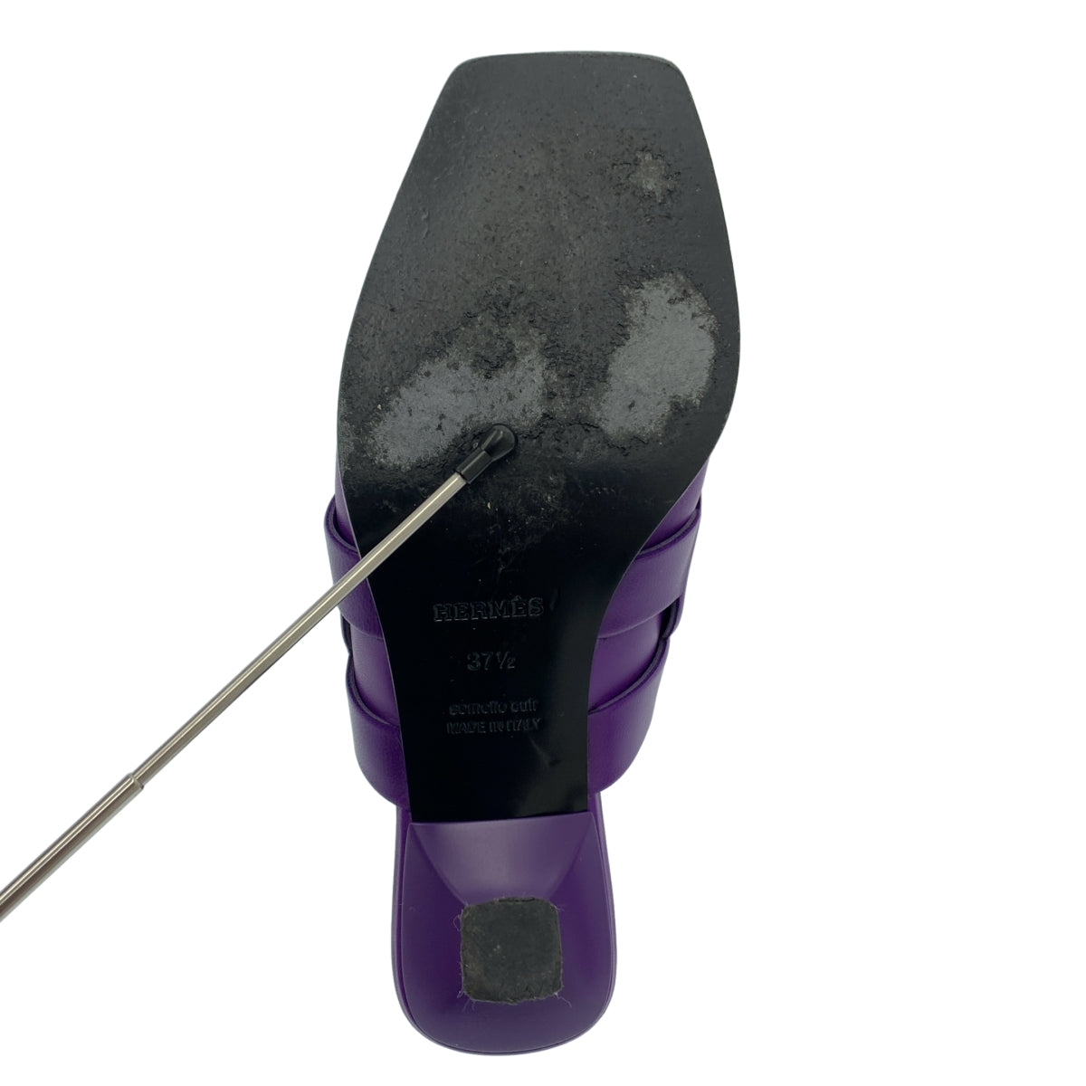 愛馬仕 | Hanna 皮革方頭高跟穆勒涼鞋 | 尺寸 37 1/2 | 女款