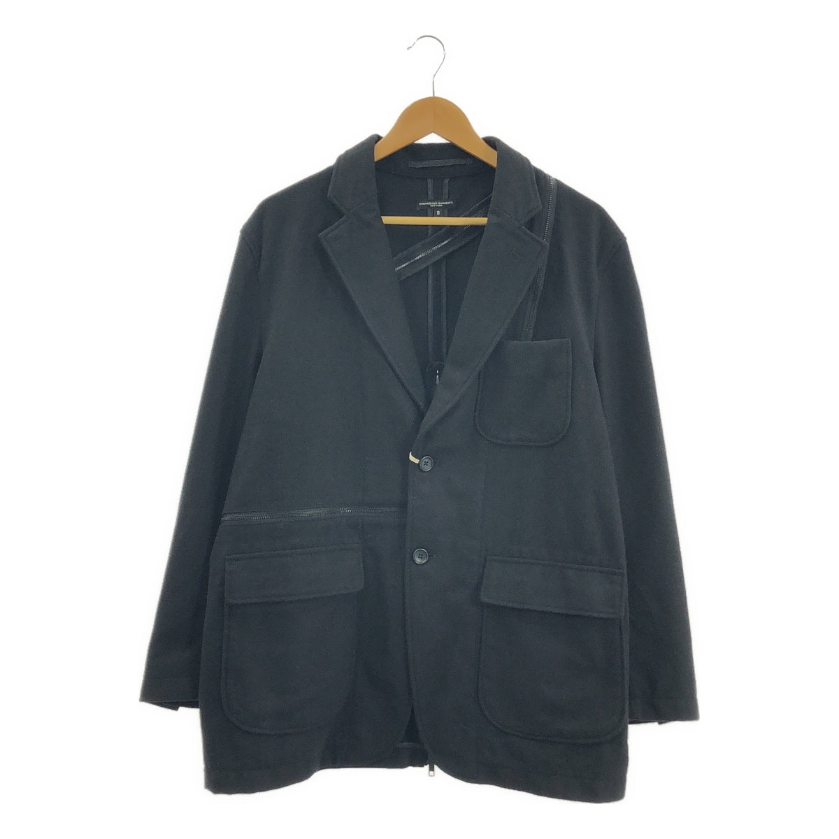 Engineered Garments / エンジニアドガーメンツ | 2024AW | Zip Jacket - Solid Poly Wool Flannel - / ウール ジップ シングルブレスト ジャケット | S | メンズ
