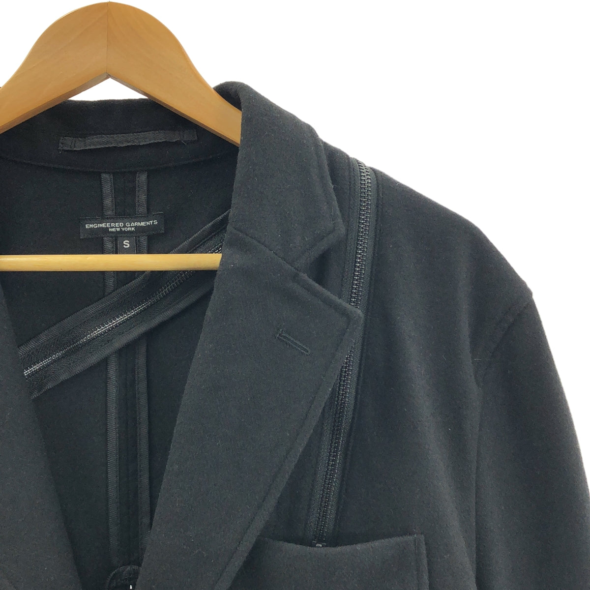 Engineered Garments / エンジニアドガーメンツ | 2024AW | Zip Jacket - Solid Poly Wool Flannel - / ウール ジップ シングルブレスト ジャケット | S | メンズ