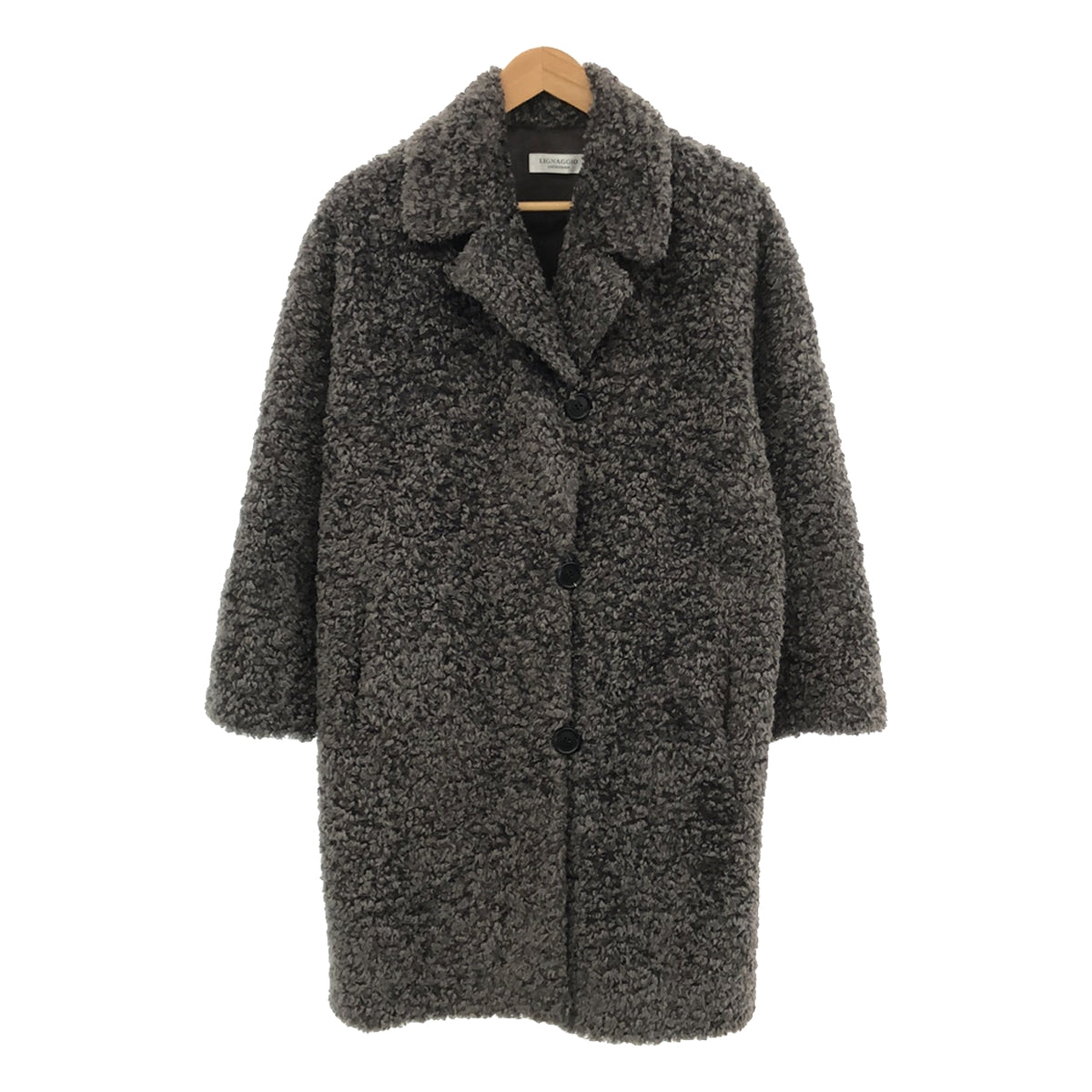 LIGNAGGIO | Single long fur coat | M | Women's