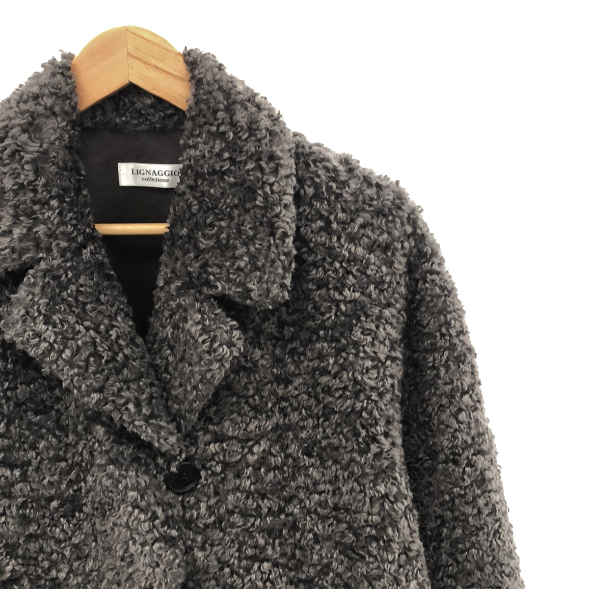 LIGNAGGIO | Single long fur coat | M | Women's