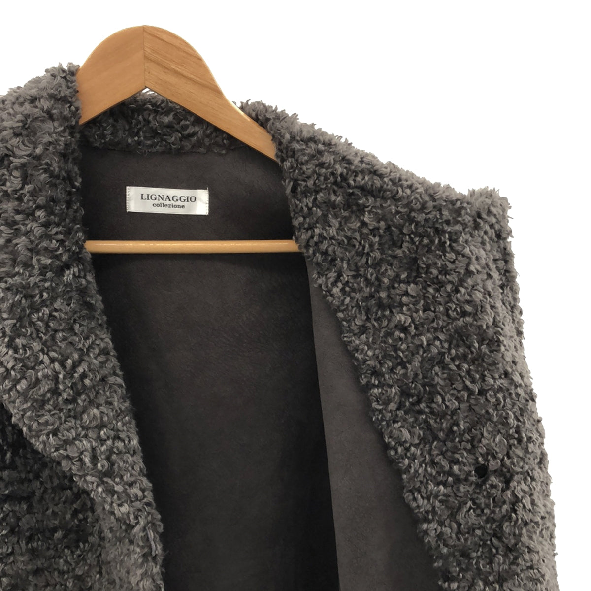 LIGNAGGIO | Single long fur coat | M | Women's