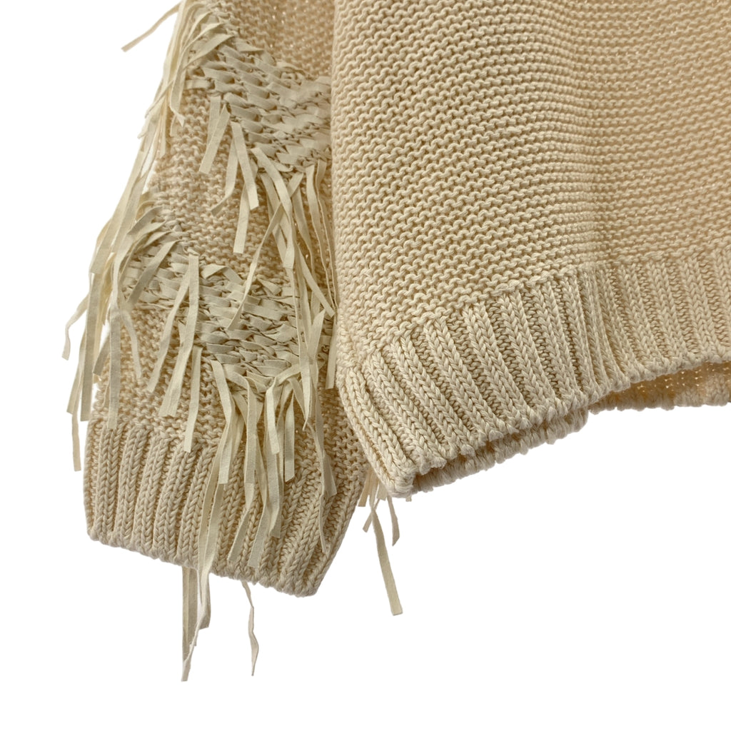 WEEKEND MAX MARA | 亞麻流蘇圓領上衣 | S碼 | 女款