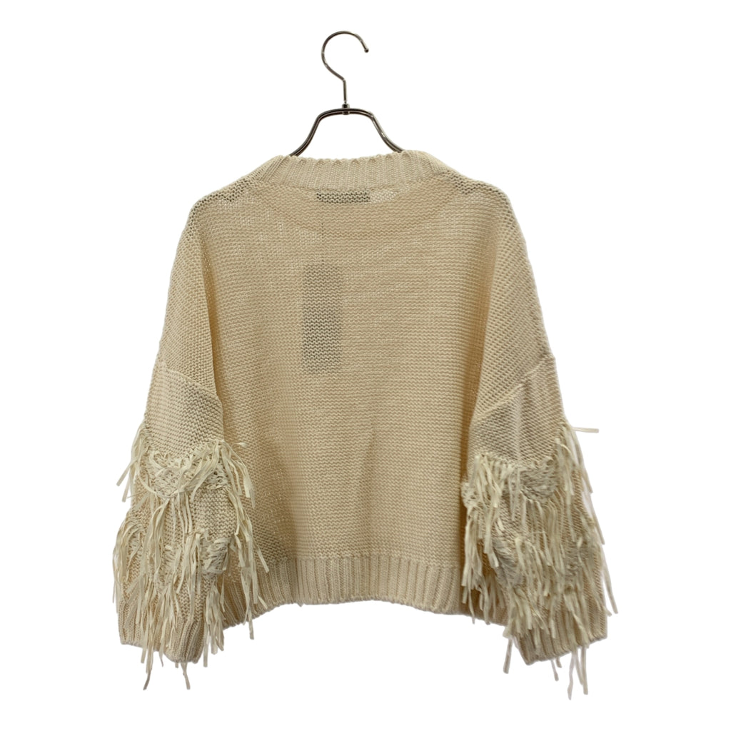 WEEKEND MAX MARA | 亞麻流蘇圓領上衣 | S碼 | 女款