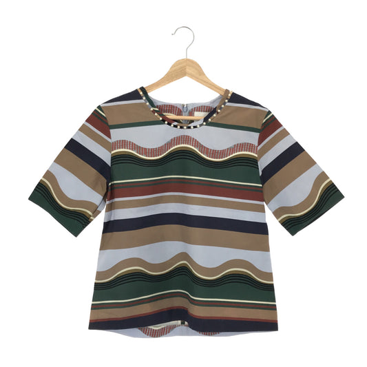 IN-PROCESS Tokyo | Multicolor Striped Top | M | Multicolor | Women's