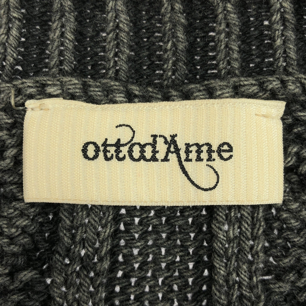 ottod'Ame / オットダム | ダメージ加工 アラン ケーブルニット セーター | 38 | チャコールグレー | レディース