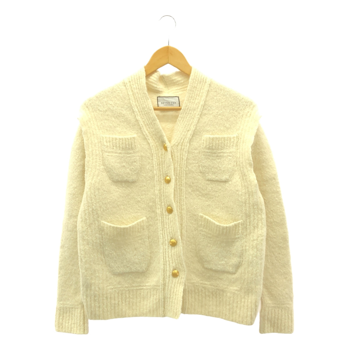 SEVEN TEN by MIHO KAWAHITO / 세븐틴 바이 미호카와히토 | 멜튼 울 2WAY 가디건 | S | 화이트 | 여성