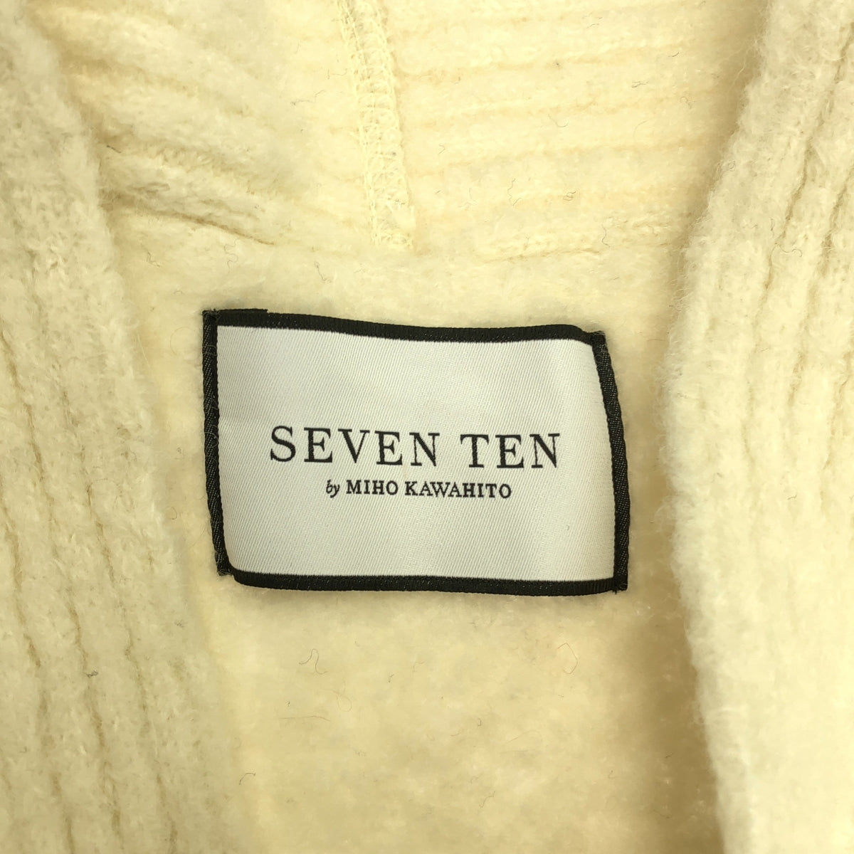 SEVEN TEN by MIHO KAWAHITO / セブンテンバイミホカワヒト | メルトン ウール 2WAY カーディガン | S | ホワイト | レディース