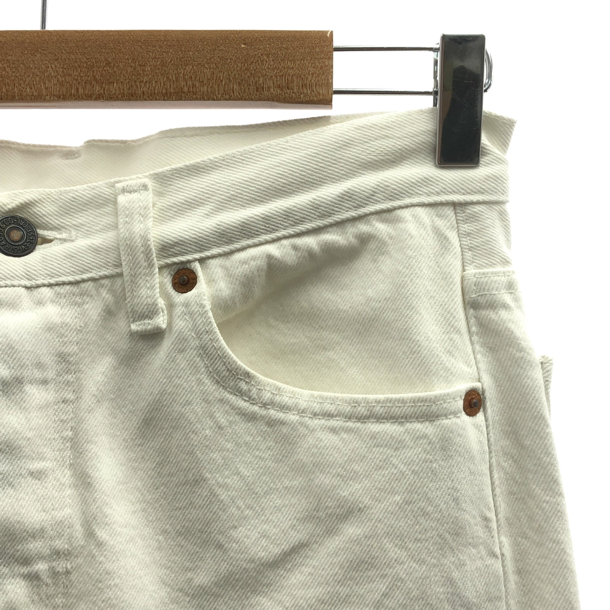 Levi's / 리바이스 | 1999s 빈티지 501 화이트 데님 팬츠 USA 제 각인 520 | W30 L34 | 화이트 | 남성