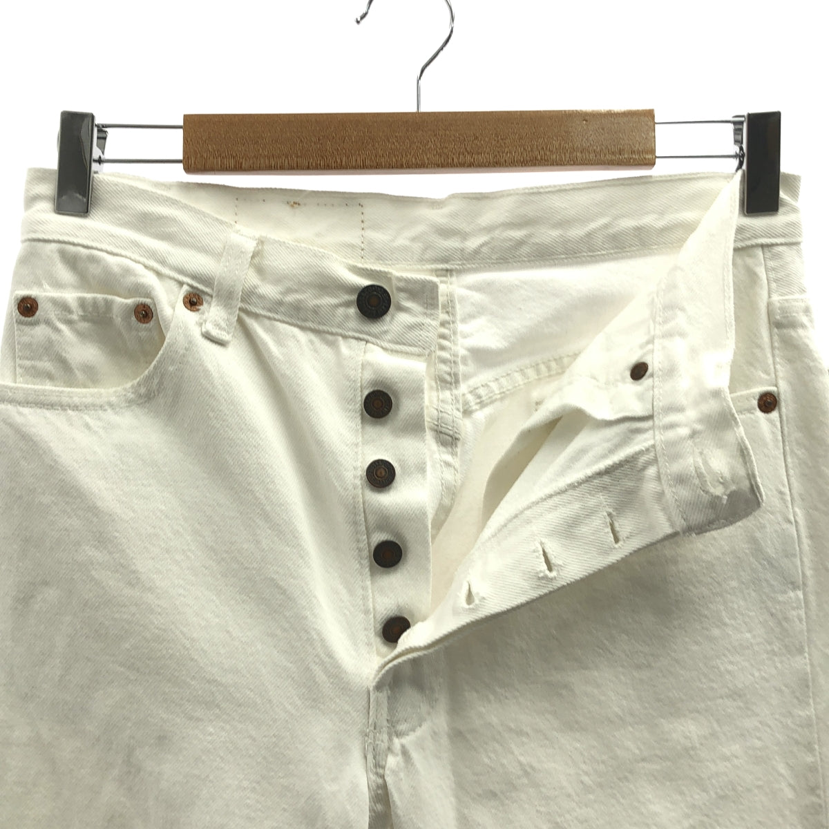 Levi's / 리바이스 | 1999s 빈티지 501 화이트 데님 팬츠 USA 제 각인 520 | W30 L34 | 화이트 | 남성