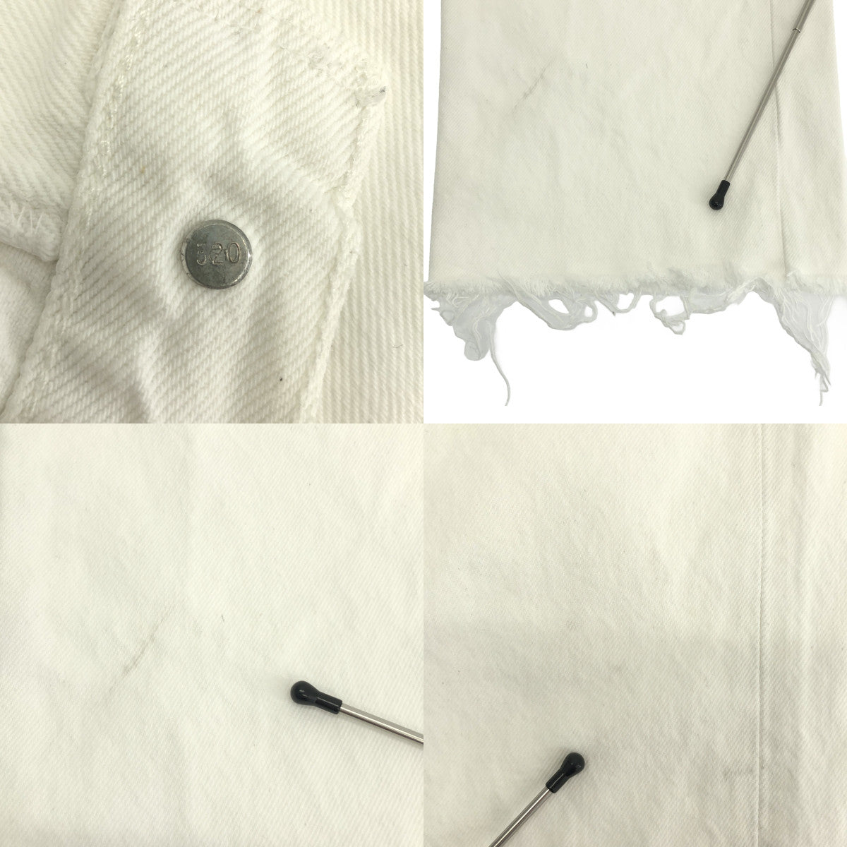 Levi's / リーバイス | 1999s ヴィンテージ 501 ホワイト デニムパンツ USA製 刻印520 | W30 L34 | ホワイト | メンズ