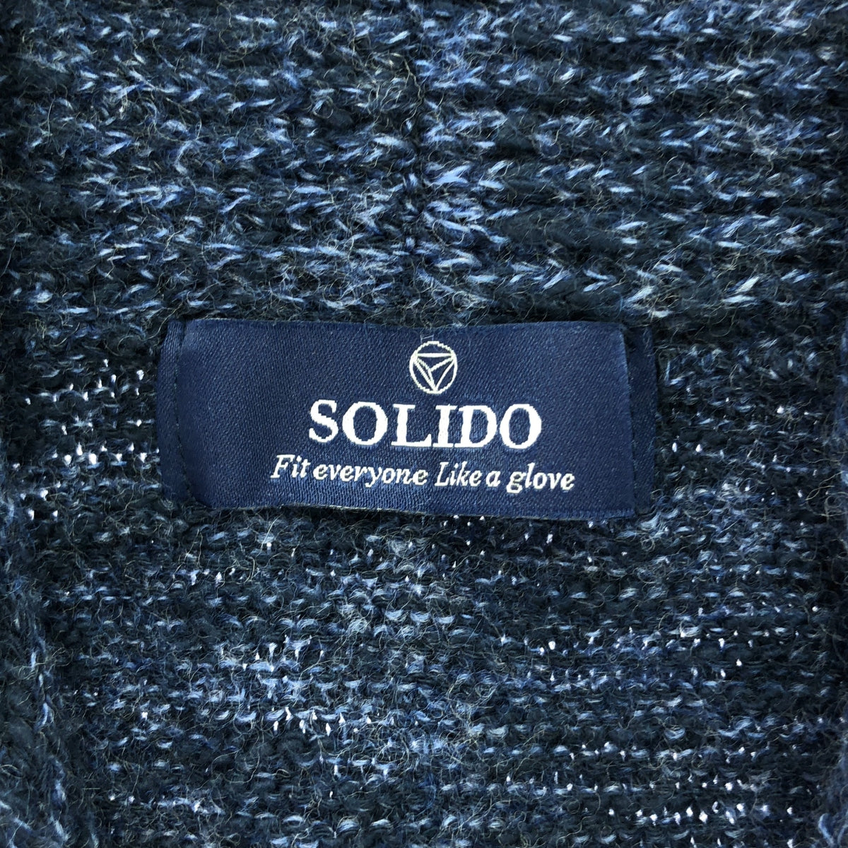 SOLIDO / ソリード | コットン ウール ニット カーディガン | 02 | ネイビー | メンズ