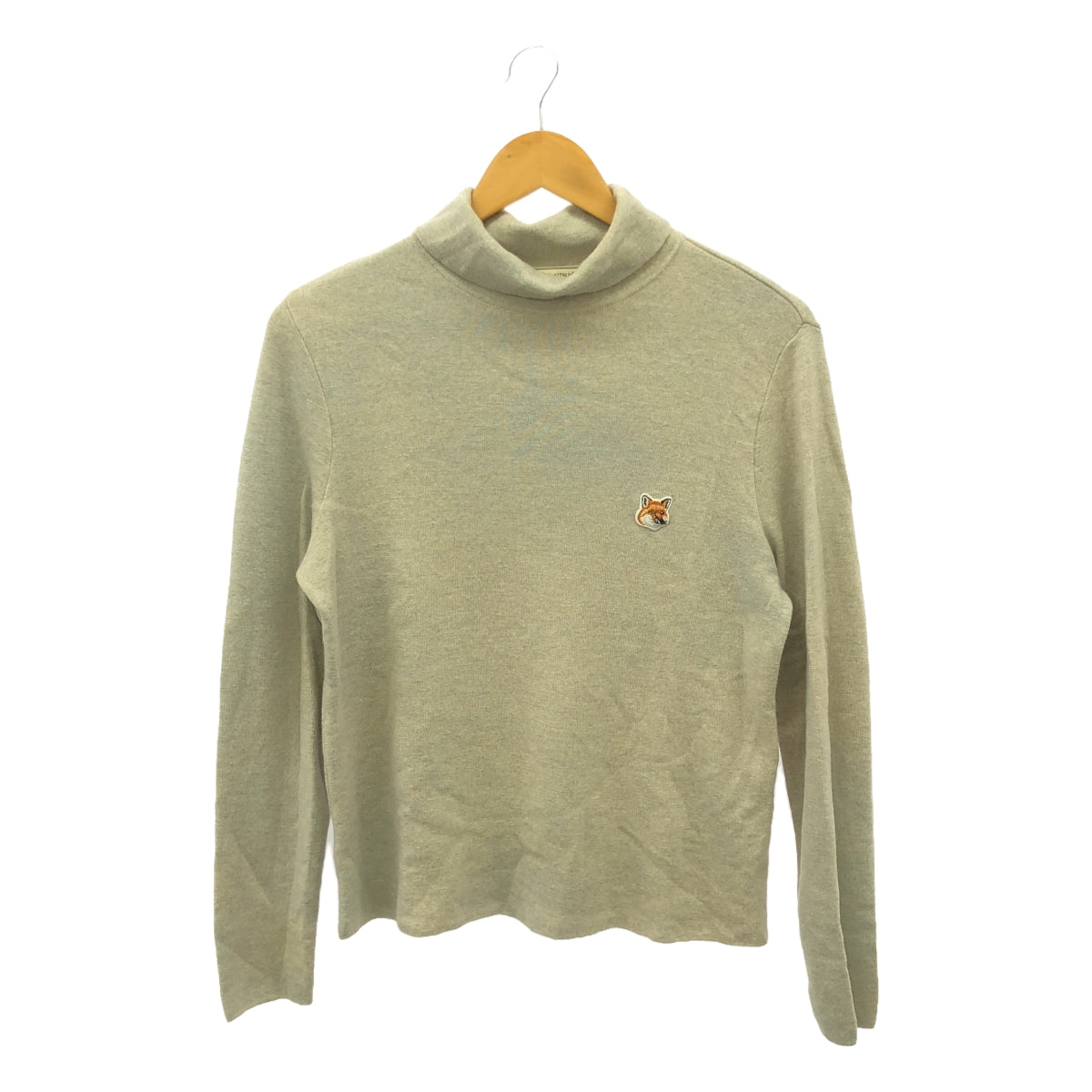 MAISON KITSUNE | Wool turtleneck knit | L | Beige | Women's