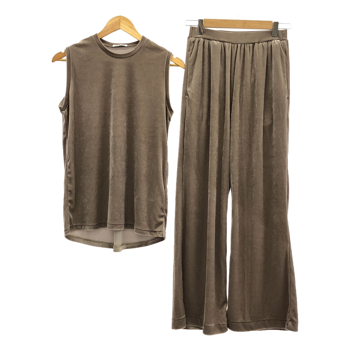 AP STUDIO | 2024SS | Velvet sleeveless T-shirt/Velvet easy pants | F/36 | Women's