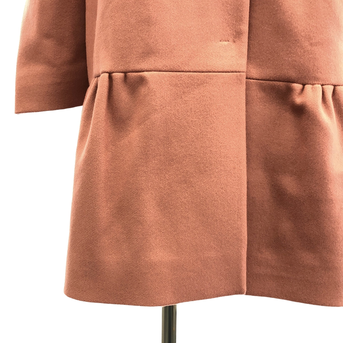 RED VALENTINO / レッドヴァレンティノ | ウール ナイロン ベロアリボン パフスリーブ コート | 40 | ピンク | レディース