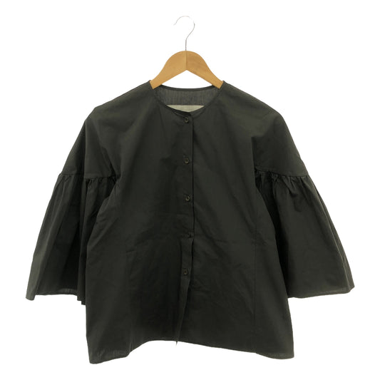 TOOGOOD | THE WEAVER TOP / Gathered Volume Sleeve Shirt Blouse | 1 | Charcoal Gray | Women's