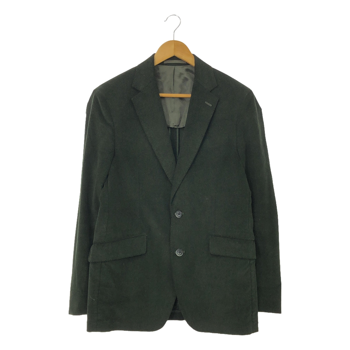 HACKETT LONDON / ハケット ロンドン | STRCH DIAGONAL CORD / 2B シングルブレスト テーラード ジャケット | 38 | olive | メンズ