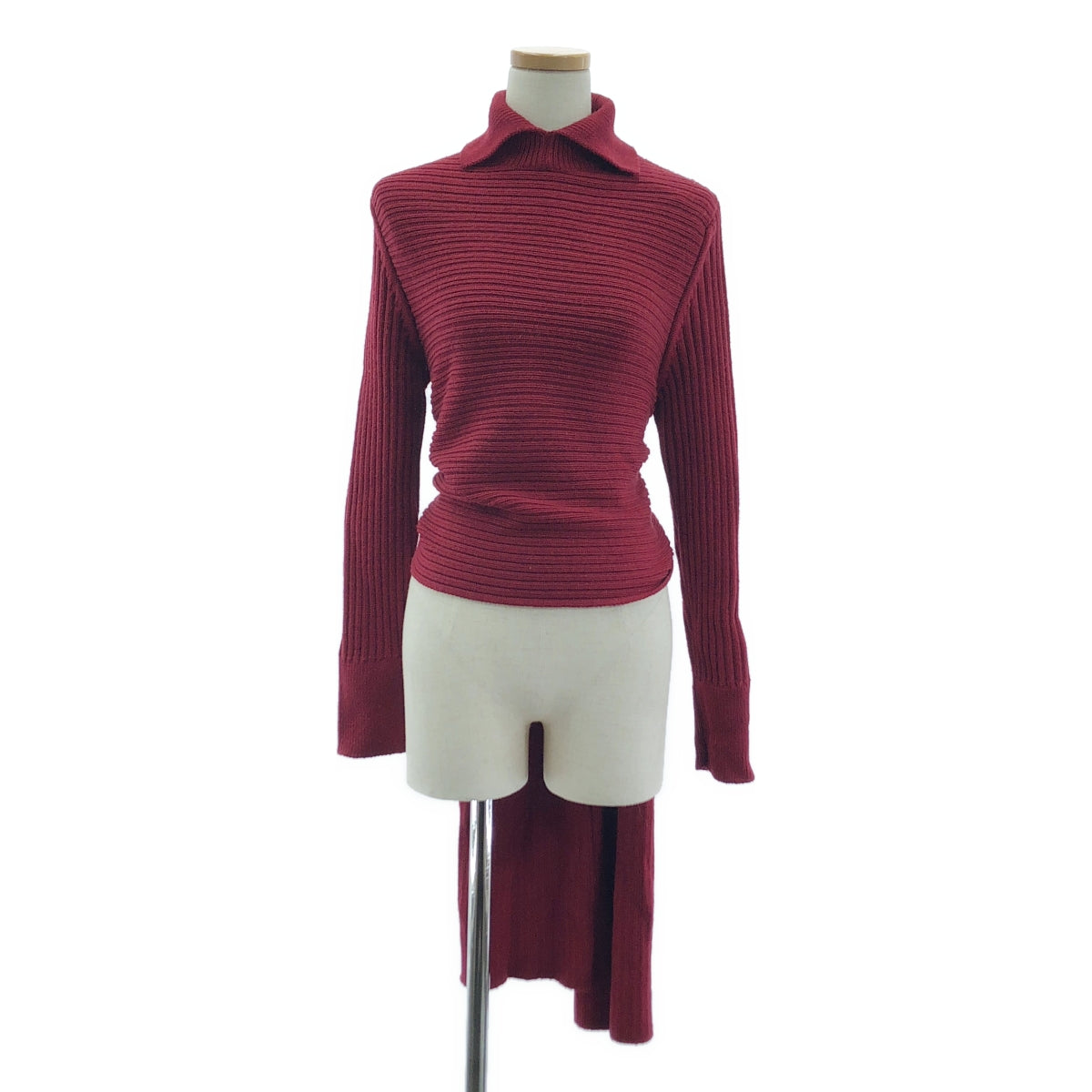 【新品】  ROCHAS / ロシャス | ウール バックリボン デザイン ニット | 40 | レッド | レディース