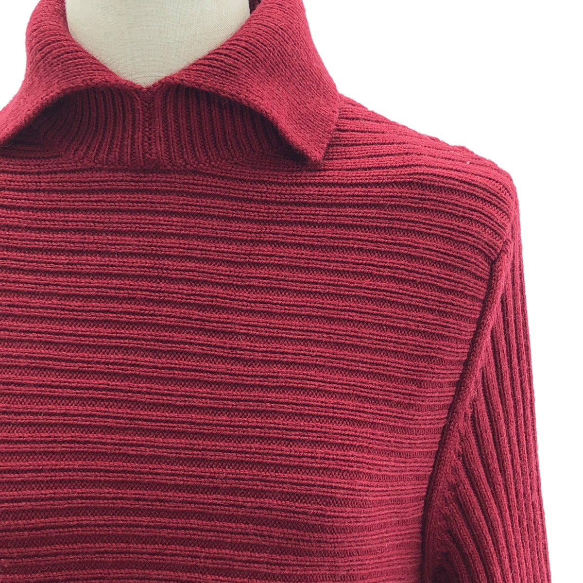 【신품】 ROCHAS / 로셔스 | 울 백 리본 디자인 니트 | 40 | 레드 | 여성