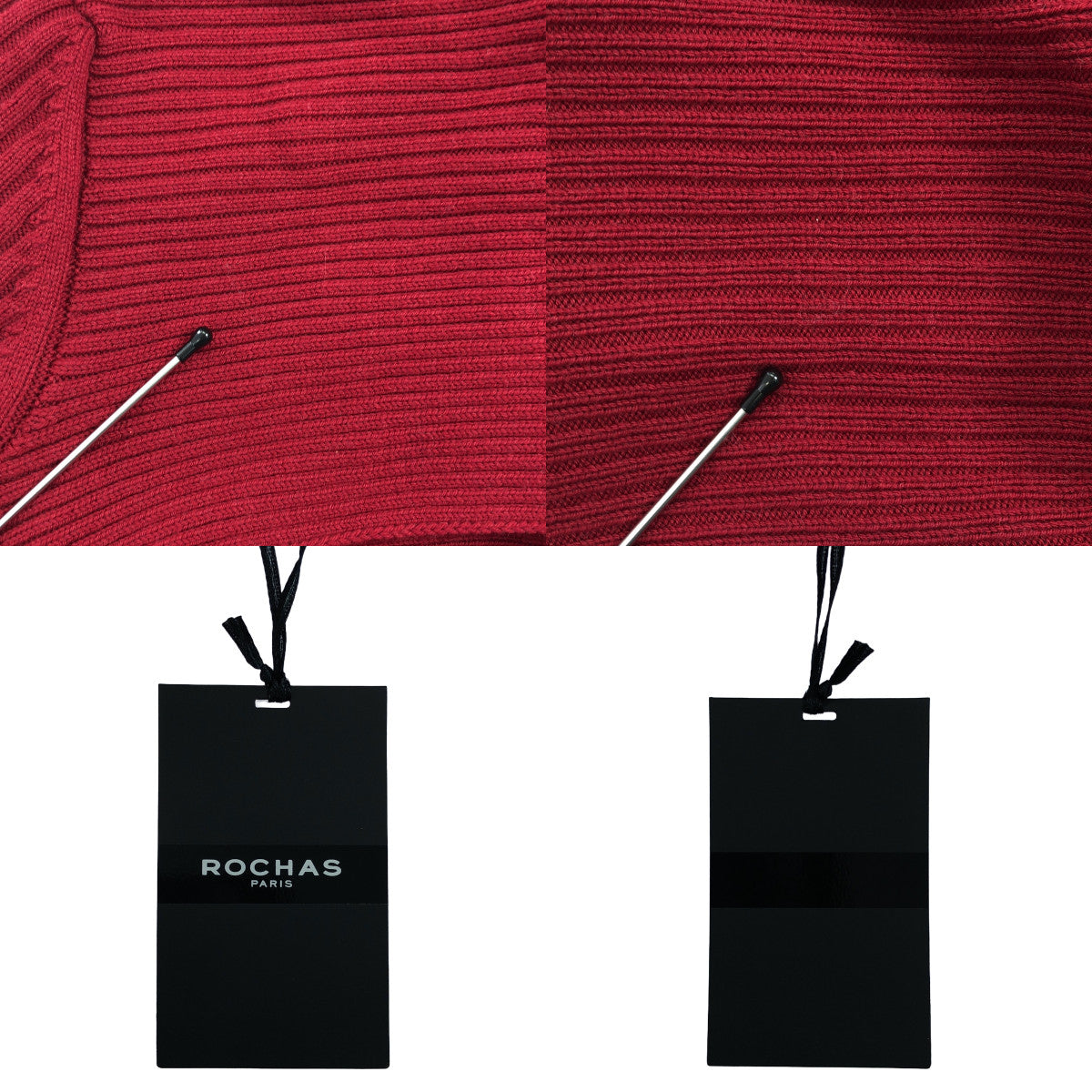 【新品】  ROCHAS / ロシャス | ウール バックリボン デザイン ニット | 40 | レッド | レディース