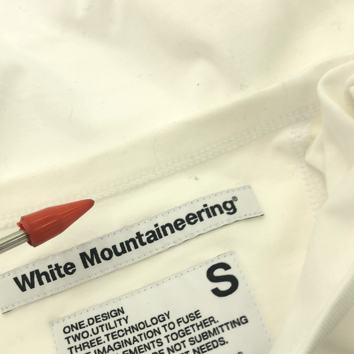 White Mountaineering | Cotton Sleeve Ribbon Cut and Sew | S | White | Women's