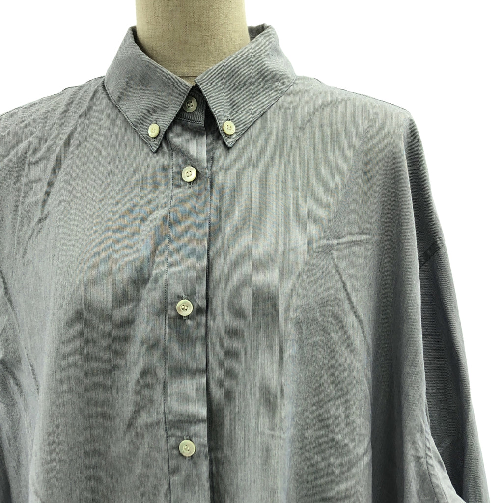 KENJI HIKINO / ケンジヒキノ | コットン バルーンスリーブ シャツワンピース | 1 | ネイビー | レディース