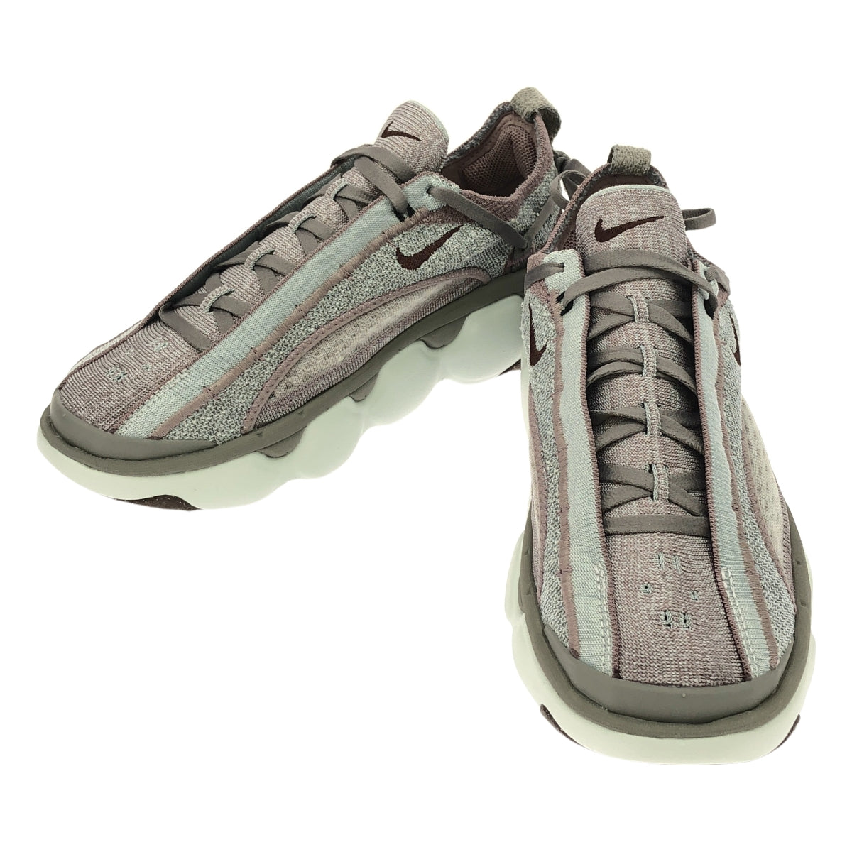 [狀況良好] Nike | Flyknit Bloom 鉑金運動鞋 |尺寸 24 |紫色/灰色/白色 |女性的