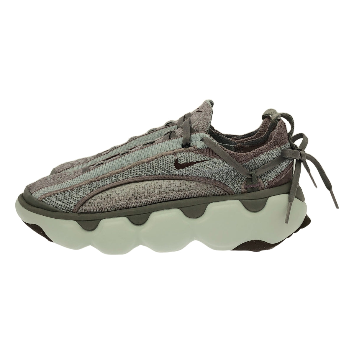 [狀況良好] Nike | Flyknit Bloom 鉑金運動鞋 |尺寸 24 |紫色/灰色/白色 |女性的