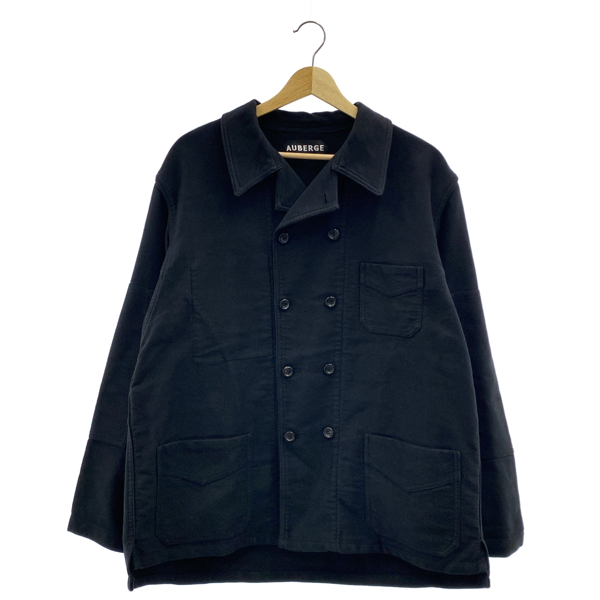 AUBERGE / オーベルジュ | MC BATEAU モールスキン ダブル ジャケット | 44 | ブラック | メンズ