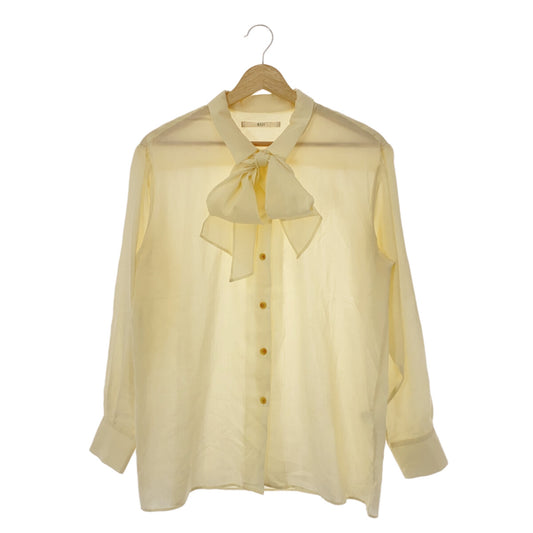 KIJI BLOOM&amp;BRANCH / Kiji | Silk-blend bowtie shirt | 1 | Cream | Women's