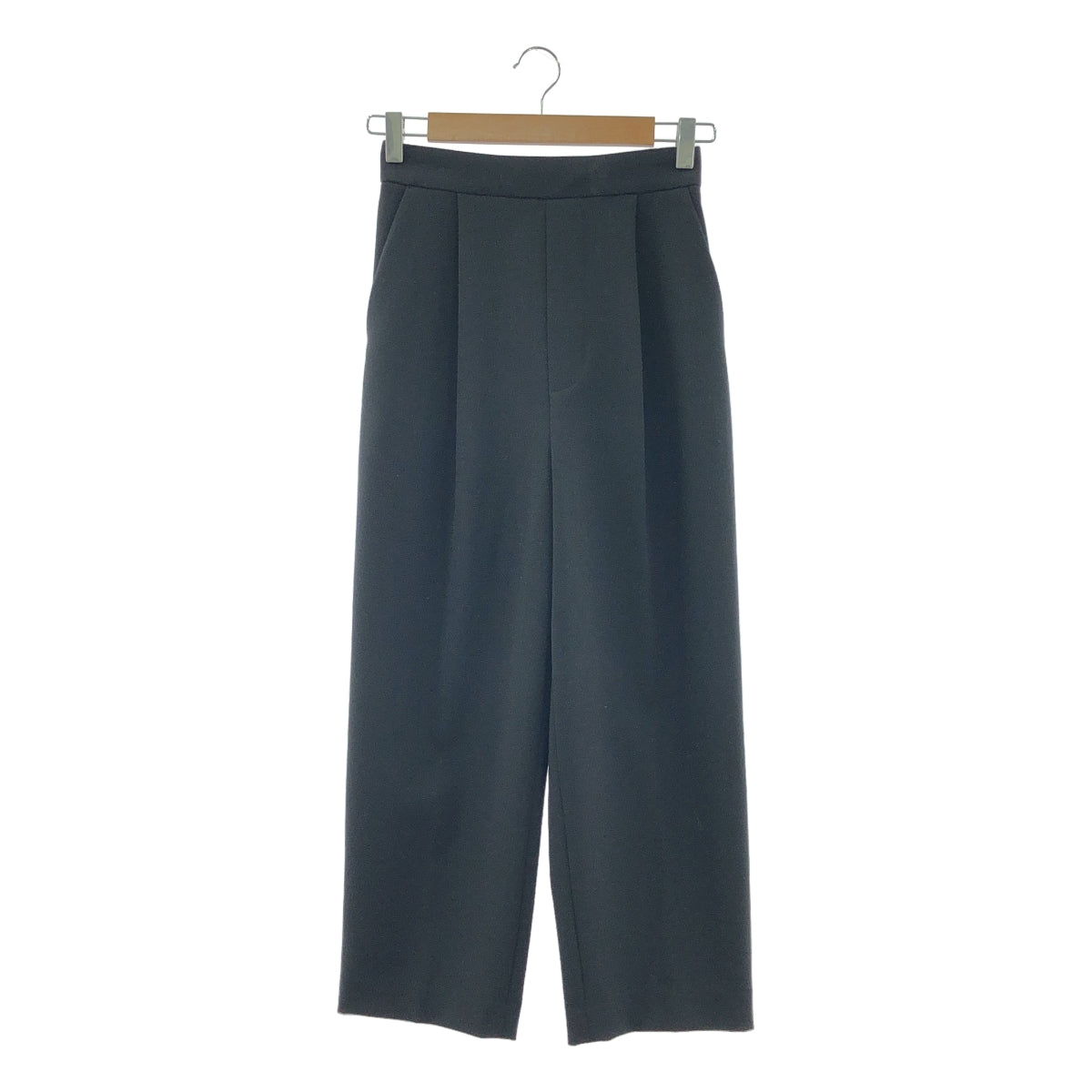 ENFOLD | 雙交叉彈性七分褲 | 尺寸 34 | 黑色 | 女款