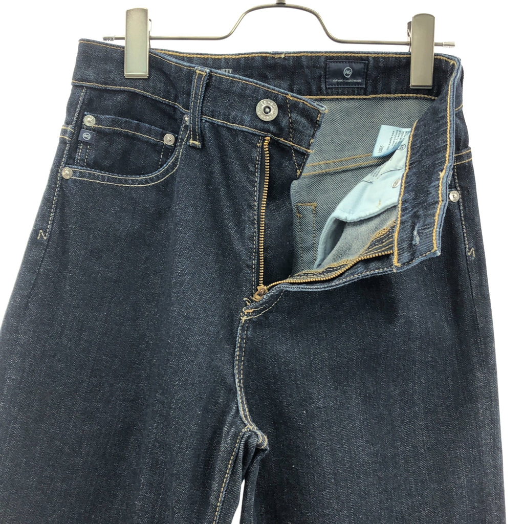 AG adriano Goldschmied / エージーアドリアーノゴールドシュミット | ロゴレザーパッチ ロールアップ デニムパンツ | 28 | レディース